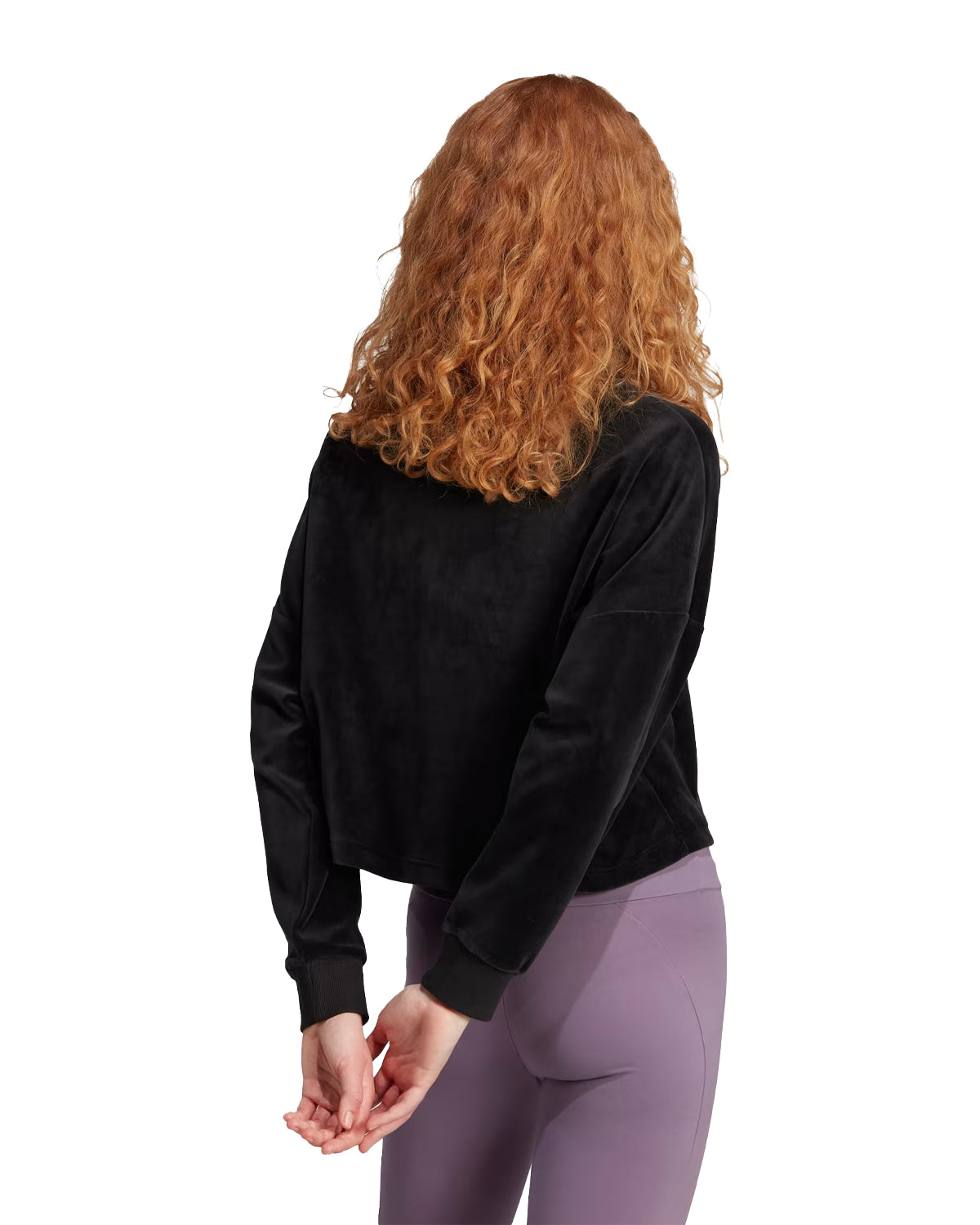 Crop velour quarter-zip sweatshirt - Image 2