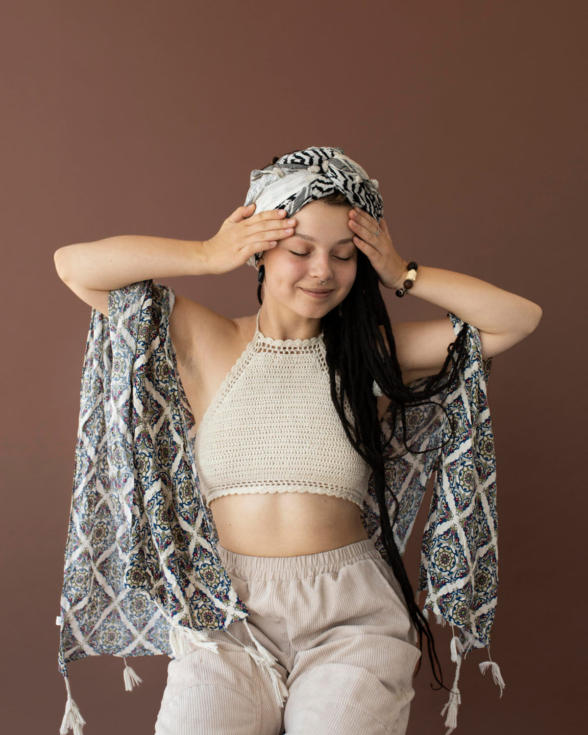 Denim overshirt with pockets